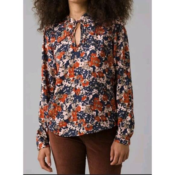 Prana Tops - Prana Womens Small Top WILD‎ AT HEART ECO-FRIENDLY Floral Long Sleeve Recycled